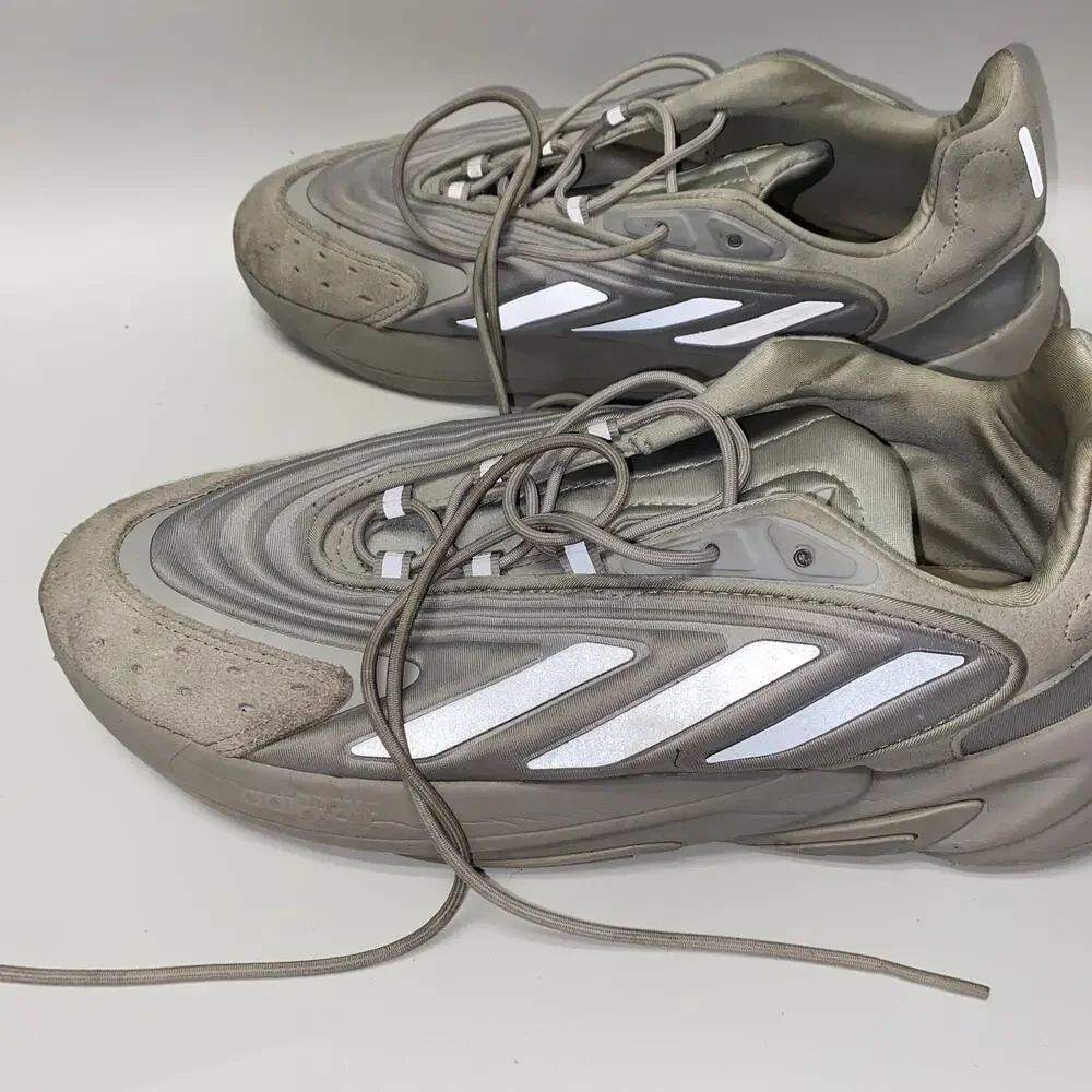Adidas Ozelia Triple Gray Grey Lace-Up Athletic Sneakers Men's Size 10